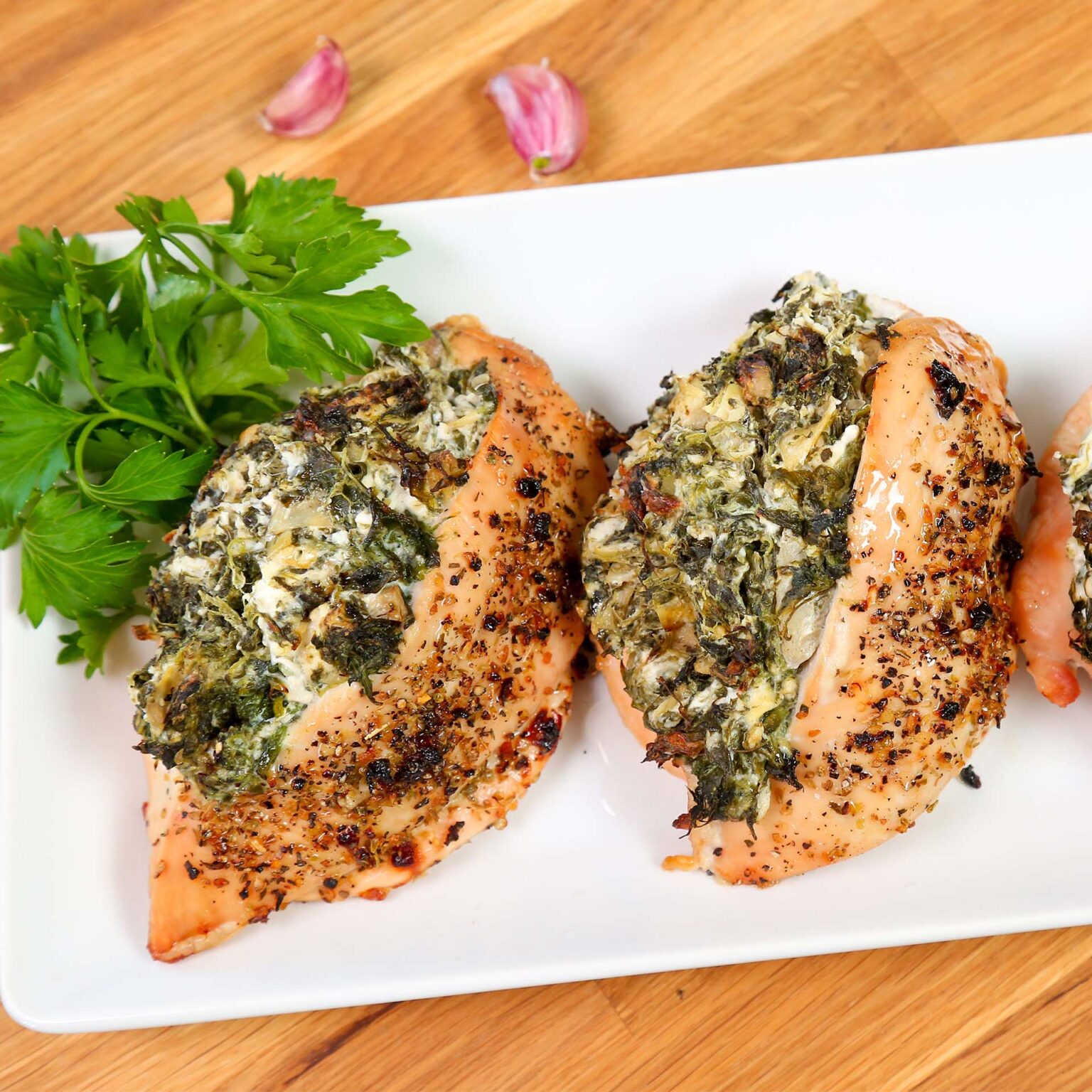 Spinach & Artichoke Stuffed Chicken The Domestic Geek