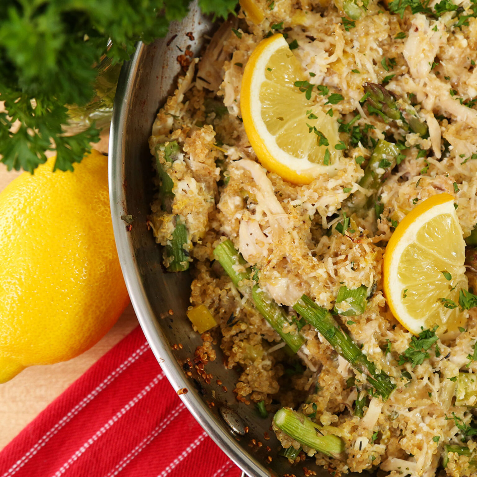 Asparagus, Chicken & Quinoa Bake The Domestic Geek