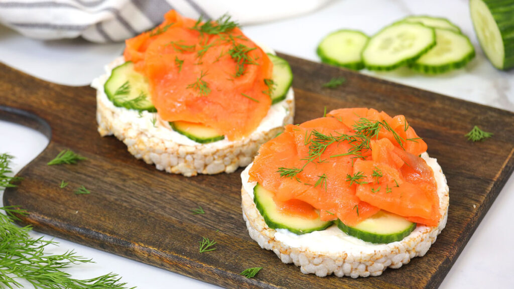 Smoked Salmon Rice Cakes The Domestic Geek