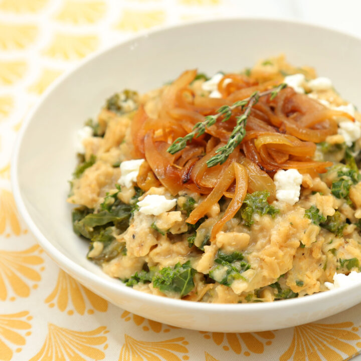 Caramelized Onion & Goat Cheese Oatmeal