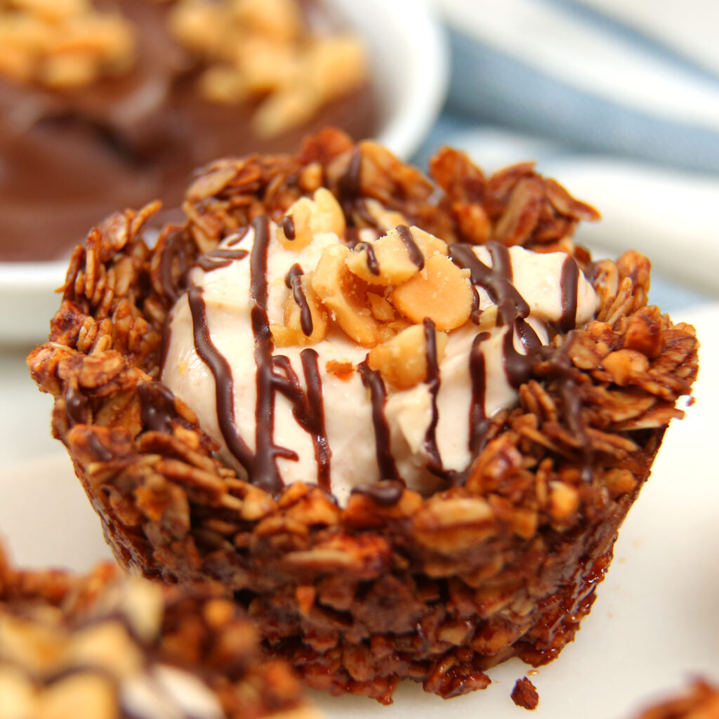 Chocolate Peanut Butter Granola Cups The Domestic Geek