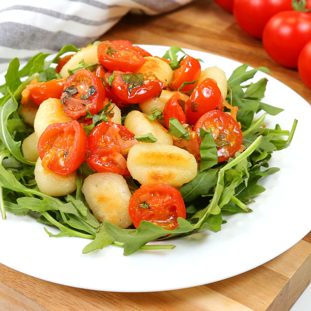 Crispy Gnocchi with Warm Bruschetta The Domestic Geek