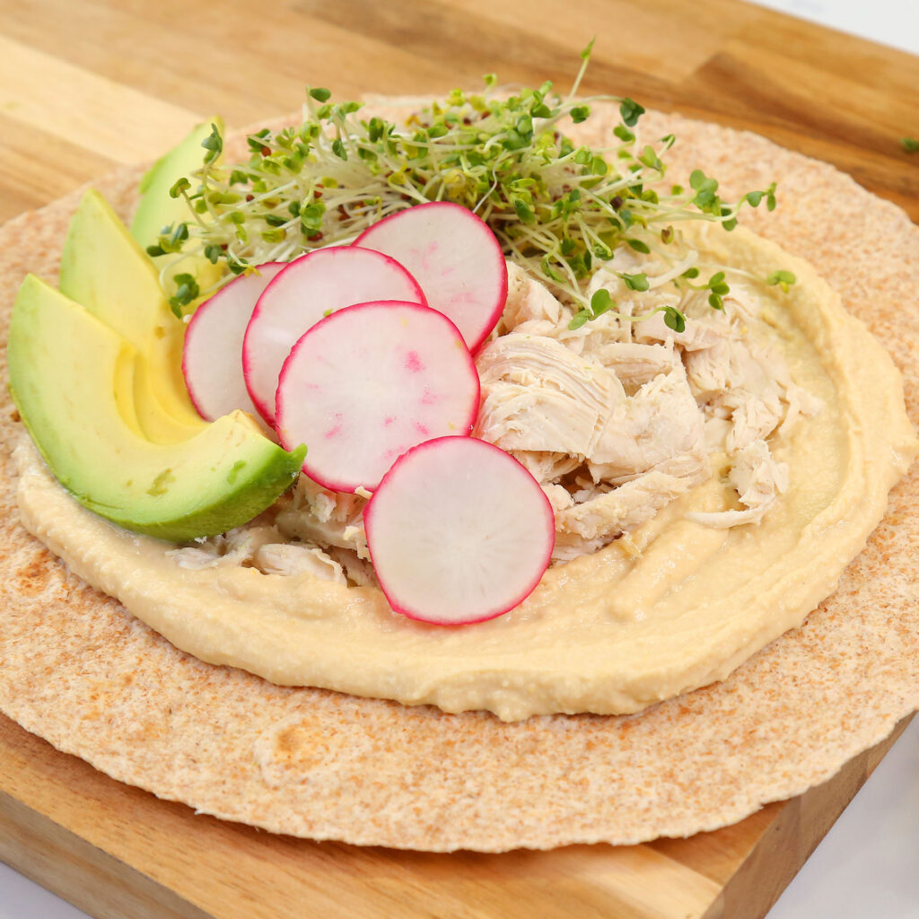 Hummus & Chicken Wrap The Domestic Geek