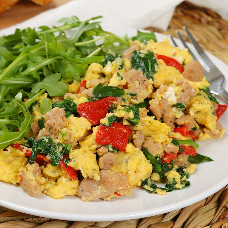 Italian Sausage Scrambled Eggs The Domestic Geek