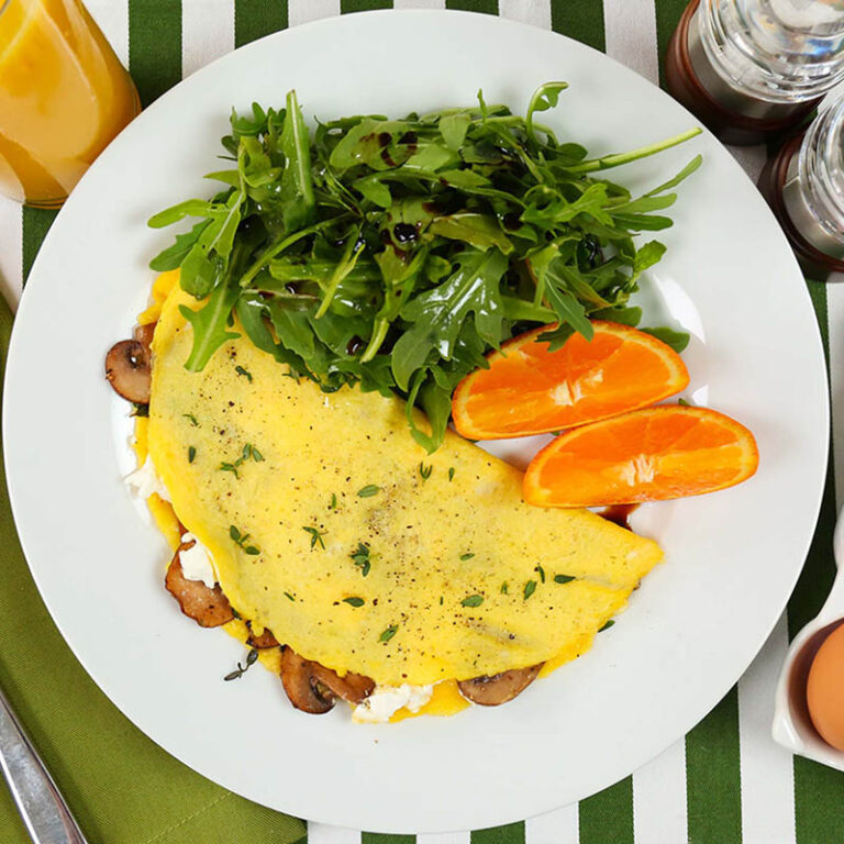 Mushroom & Goat Cheese Omelette The Domestic Geek