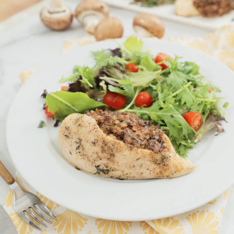Mushroom & Goat Cheese Stuffed Chicken The Domestic Geek