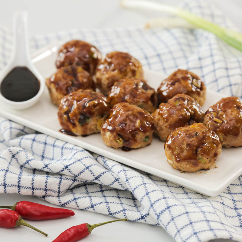 Pineapple Sriracha Turkey Meatballs The Domestic Geek