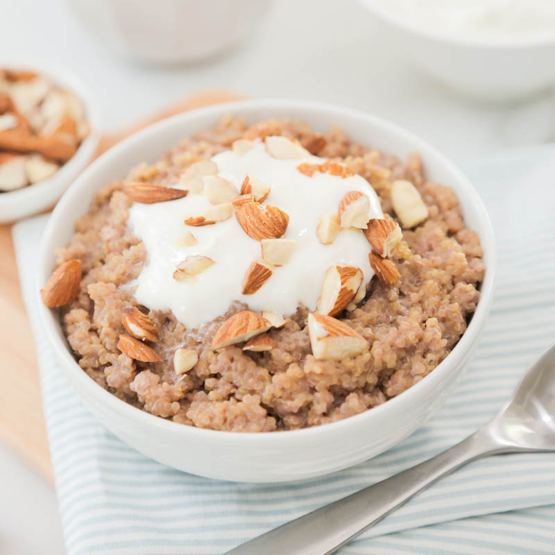 Raspberry Almond Quinoa Bowl The Domestic Geek
