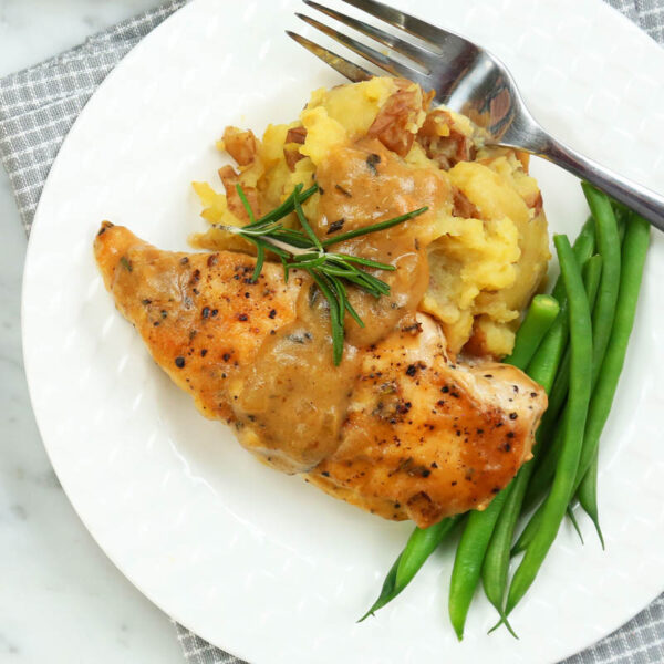 Roasted Garlic Chicken & Creamy Asiago Sauce The Domestic Geek