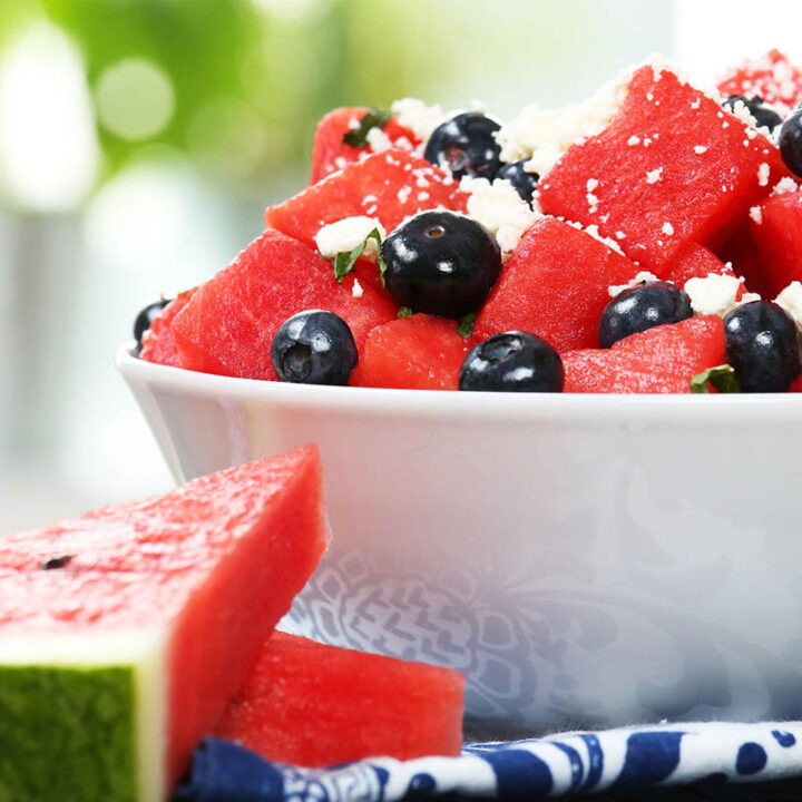 Watermelon Blueberry Fruit Salad