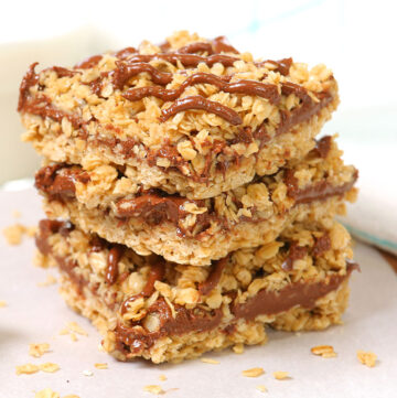 Chocolate Peanut Butter Oat Bars - The Domestic Geek