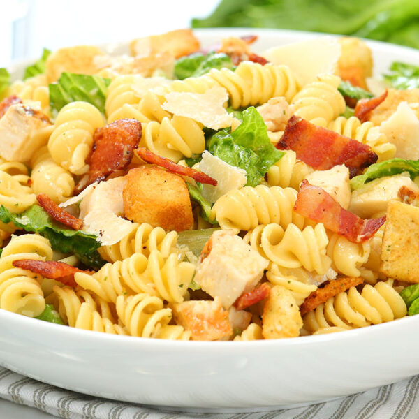 Easy Chicken Caesar Pasta Salad The Domestic Geek
