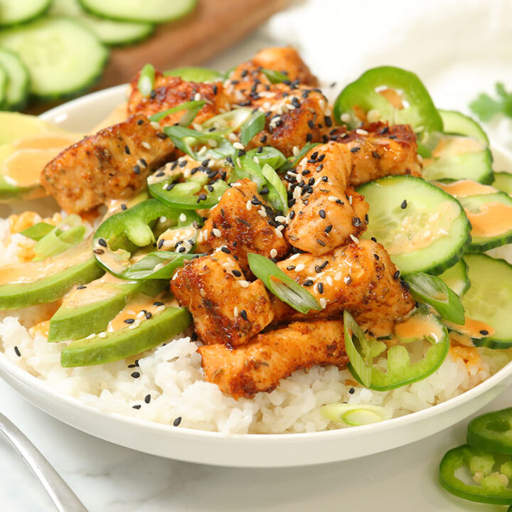 Spicy Salmon & Rice Bowls