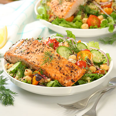 Protein-Packed Salmon Bowl - The Domestic Geek